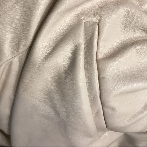 Jonathan Simkai Tay Vegan Leather Cropped Jogger In Ecru - Picture 15 of 16